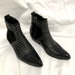 Anine Bing Studded Charlie Boot Size 36/6 Black